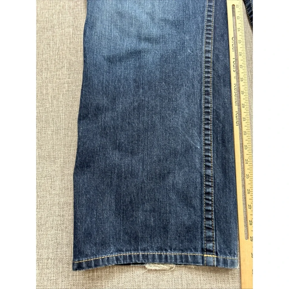 True Religion MVP Point Guard Jeans Mens Size 40x30 Made in USA Flaps Baggy Wide